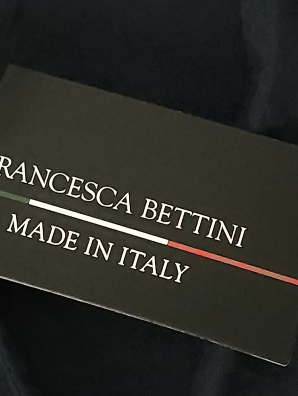 Francesca Bettini Made in Italy Linen Maxi Dress Large Navy Band Collar Button - Picture 7 of 11